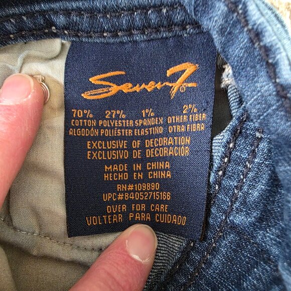 Seven7 Women's Blue Jean Shorts Size 6 - Picture 5 of 8